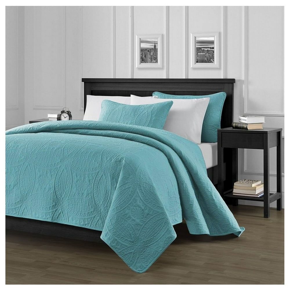 Chezmoi Collection Austin 3Piece Oversized Bedspread Coverlet Set