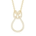thumbnail image 3 of Rosec Jewels Certified Moissanite Infinity Pendant Necklace - Minimalist Twisted Knot Necklace - Ready to Gift for Valentines, 10K Yellow Gold, 3 of 7