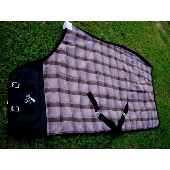 66" Horse Cotton Sheet Blanket Rug Summer Spring Pink Brown 5327