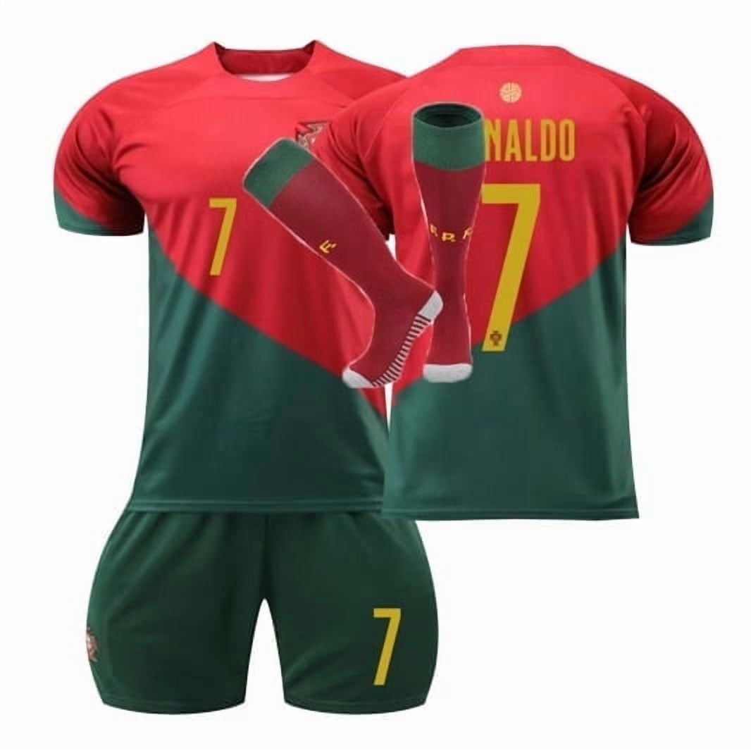 Soccer jersey set for kids Ronaldo #7 jersey, shorts and socks for 6-7 years old