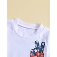 thumbnail image 4 of Bagilaanoe 4th of July Clothes for Toddler Baby Boys Short Sleeve Graphic Print T-Shirt Tops + Shorts 6M 12M 18M 24M 3T Kids Independence Day Outfits 2pcs Short Pants Set, 4 of 9