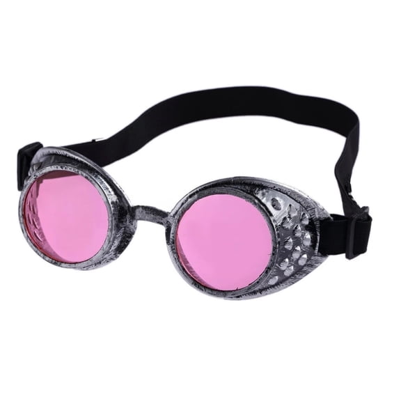 Unisex Vintage Punk Glasses Welding Style Goggles Color Lens Fashion Eyewear for Halloween Party Daily Use