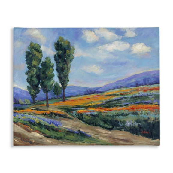 Stupell Industries Rolling Hills Traditional Landscape Landscape & Nature Painting Wrapped Canvas Art Print Wall Art, 20 x 16