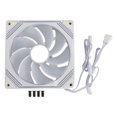 thumbnail image 2 of CPU Fan 140mm ARGB Chassis Fan, 4pin PWM Silent Computer Cooler Fan 650 To 1850RPM, RGB Motherboard Sync Computer PC Cooling Fans, 2 of 8