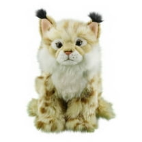 Realistic Stuffed Animal Plush Toy Real Lifelike Wild Cat Doll with Soft Material for 3-5 Years Gift Collection and Cuddle Companion