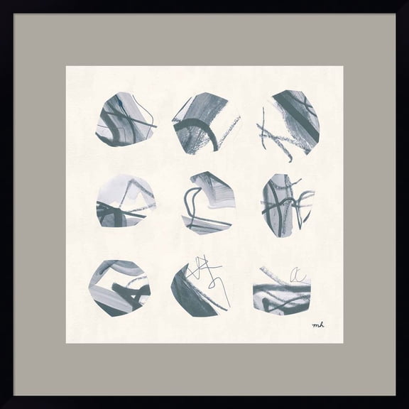 Great Art Now Tempest I Soft Blue by Moira Hershey, Framed Wall Art, 23W x 23H