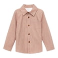 thumbnail image 3 of Girls Striped Long Sleeve Shirts Boys Button Down Formal Uniform Collared Shirt with Chest Pocket Spring Fall Clothing 12-13 Years, 3 of 7