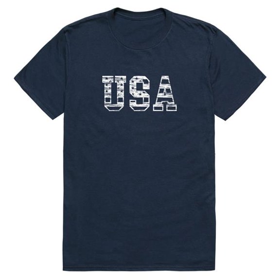 Rapid Dominance RS6-US3-NVY-03 Distressed USA 3 Short Sleeve T-Shirt, Navy - Large