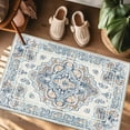 thumbnail image 7 of CCTFS Area Rugs for Living Room Bedroom Dining Room, Machine Washable Large Print Boho Vintage Tribal Aesthetic Carpet, Stain Resistant Floor Cover, Non Slip Low Pile Kitchen Rugs (Blue 2x3ft), 7 of 7