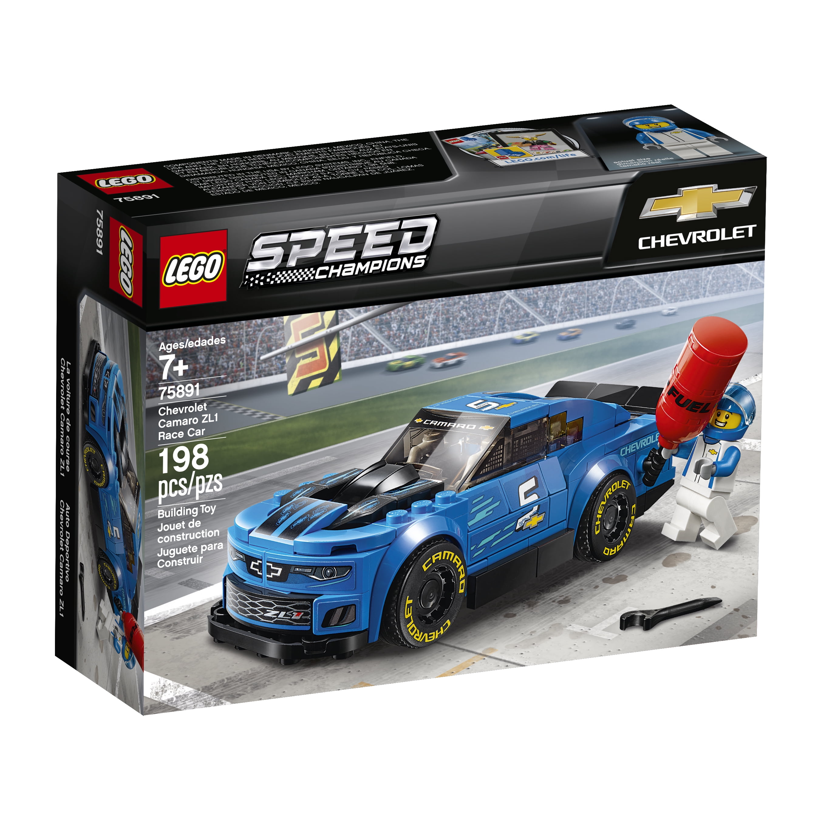 Necklet porter melon LEGO Speed Champions Chevrolet Camaro ZL1 Race Car 75891 - Walmart.com