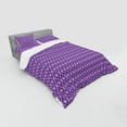 thumbnail image 3 of Ambesonne Geometric Bedding Set 3 Pcs, Diamond Shapes Lilac, Twin XL, Lavender Lilac and White, 3 of 3