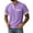 Purple, variant on CHUMUD Pocket T Shirts for Man Short Sleeve Soft V Neck Casual Summer Half Button Basic Tee Shirts