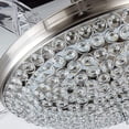 thumbnail image 4 of Miumaeov 42 inch Fan Ceiling Light and Remote Control Kit, Invisible Ceiling Fan with Light Crystal Chandeliers Fan LED Three-Color Lights Retractable Blades, Silver, 4 of 8