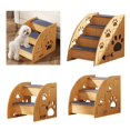 thumbnail image 2 of Wood Pet Stairs Steps For Small Dog And Cats Mobility Challenged Pet with Nonslip Surfaces For Secure Safe, 2 of 8