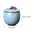 thumbnail image 2 of YSNOOWE Small Ceramic Pet Cremation Urn Blue For Study Ash Storage 1Pcs 2.4x2.4x2.6in, 2 of 6