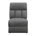 thumbnail image 3 of Bahrain Modular Sectional Armless Chair Charcoal, 3 of 5
