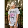 thumbnail image 4 of Funny What I Look In Guys Beagle Dog Women's Graphic T Shirt Tees Brisco Brands S, 4 of 5