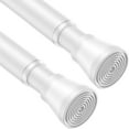 thumbnail image 1 of Dsseng 2 Pack Curtain Rod Adjustable 24-43 Inches，5/8” Diameter， White，Small Short Expandable Spring Loaded Tension Rods For Window  Bathroom  Cupboard Kitchen, 1 of 6