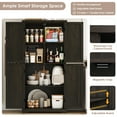 thumbnail image 2 of Homfa Farmhouse 63"H Kitchen Pantry Cabinet with Adjustable Shelf, Modern Wood Storage Cabinets for Small Space Department, Dark Brown, 2 of 7