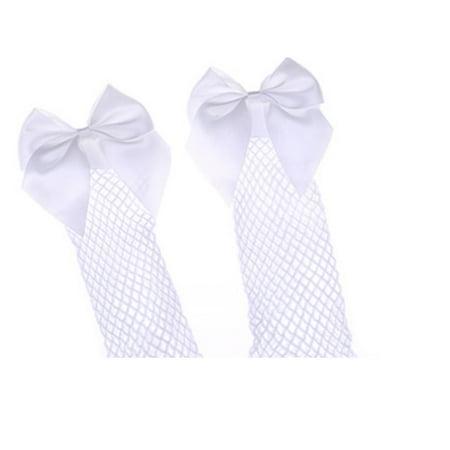 

Fashion Women Sexy Ankle High Fishnet Mesh Net Sock Solid Color Socks with Bow