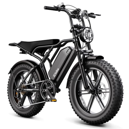 TST Electric Bike for Adults, 750W Peak 1500W Motor, 20"x4" Fat Tire, E Mountain Bike, 48V/15AH UL2849