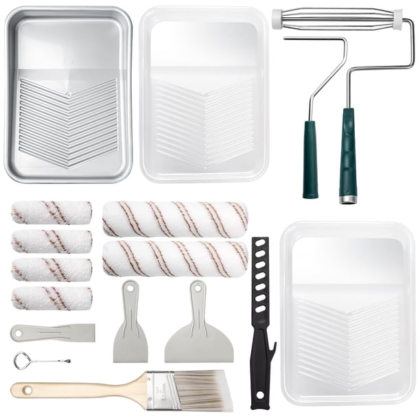 Kit de rodillos de pintura Mister Rui, paquete de 18 con 49 rodillos y brocha