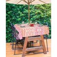 thumbnail image 2 of Black Grey Boho Outdoor Tablecloth - 54x80 Inch Rectangle Dining Table Cover, Contemporary Abstract Art Geometric Waterproof Outdoor Table Cloth with Umbrella Hole & Zipper for Picnic/Patio, 2 of 5