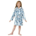 thumbnail image 6 of FORMRS Kids Bathrobe Unisex Hooded Robe Toddler Pajamas Sleepwear, Size 2-3T, Floral Easter Rabbits, 6 of 7