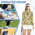 thumbnail image 7 of Uorisanigo Classic Sunflower Womens Athletic Polo Workout Tops Stylish Comfortable Quick Dry Athletic Polo Shirts Quick Dry 1/4 Zipper Workout Tops for Women, 7 of 7