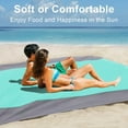 thumbnail image 4 of Syenll Beach Blanket, 83" x 78" Sandproof Beach Mat for 4-7 Adults, Lightweight Picnic Blanket for Travel, Camping, Green, 4 of 9