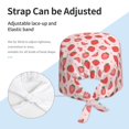 thumbnail image 4 of Kdxio Strawberry Pattern Turban Hat for Women Men Comfortable Adjustable Cleaning Working Cap with Sweatband, 4 of 8