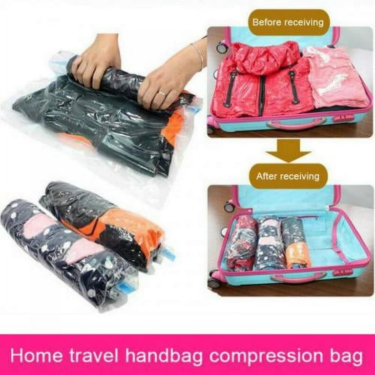 35*50cm Roll Up Compression Vacuum Storage Bags Travel Home Luggage Space  Saver