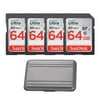 SanDisk 64GB Ultra SDXC UHS-I 100MB/s Memory Cards with Card Reader and Case