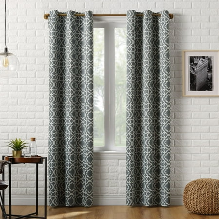 Sun Zero Barnett Trellis Blackout Grommet Curtain Panel Walmart Com
