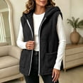 thumbnail image 7 of Winter Jacket Women Baeitkot Sleeveless Hooded Fleece Vest with Pockets for Winter Layering Daily Wear Black L, 7 of 7