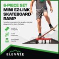 thumbnail image 2 of Elevate Outdoor Mini Skateboard Ramp 6-Piece Set with EZ-Link Setup, Orange, 2 of 7