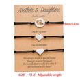thumbnail image 3 of Pulsera de acero, juego de pulseras y personalidad, 3 piezas, corazón, tarjeta para hija, hueca, acero inoxidable, doble, europea, 3 of 8