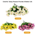thumbnail image 6 of Morttic 12PACK Artificial Daisies Flowers Outdoor Fake Plants White Gerber Daisy Fake Foliage Greenery Faux Plants for Graves Hanging Outside Planter Window Box Wedding Decoration, 6 of 9