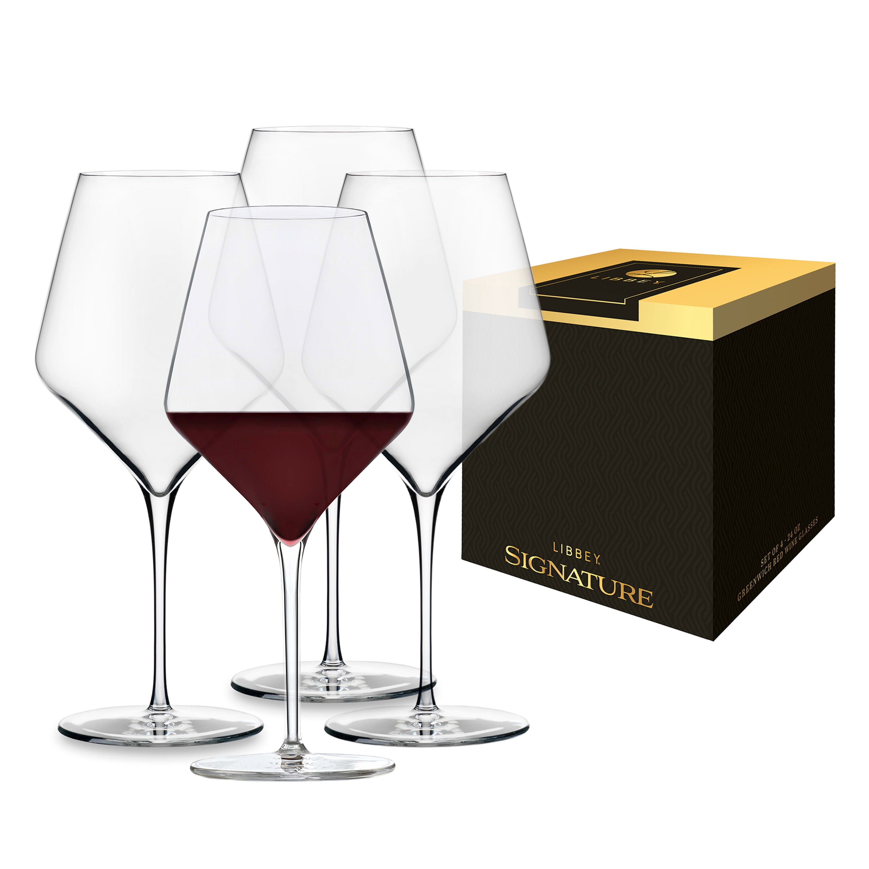 Libbey, Stemless Wine Glasses Set of 12, 16.75 Oz Red & 17 Oz White -  Walmart.com