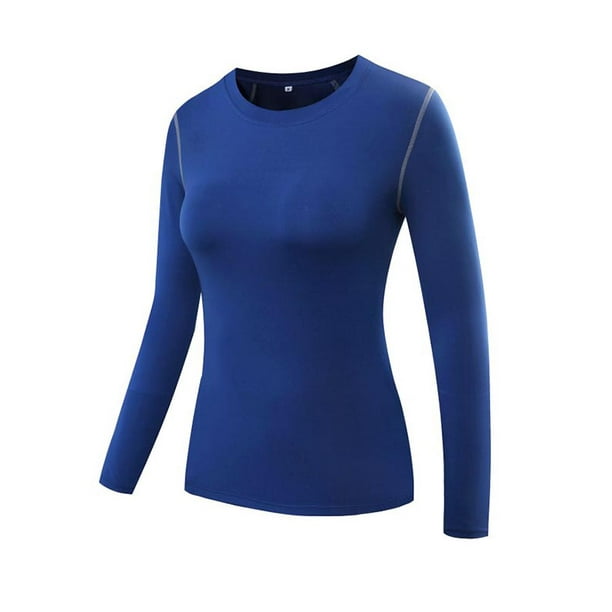 Esho - Women Compression Long Sleeve Tops Yoga Tight Running Workout ...