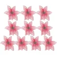 thumbnail image 3 of Artificial Glitter Xmas Flower Poinsettia Flower Head Christmas Tree Wreath Ornament Home Decoration Navidad New Year Decoration, 3 of 5