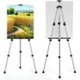 thumbnail image 4 of Art Painting Display Easel Stand - Portable Adjustable Aluminum Metal Tripod Artist Easel with Bag, Height from 17" to 66", Extra Sturdy for Table-Top/Floor Painting, Drawing, and Displaying,Silver, 4 of 7