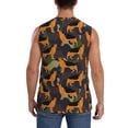 thumbnail image 4 of Fuzoiu German Shepherd Dog Print Men's Sleeveless T-shirt,Sleeveless Tee Shirts,Quick-Dry Athletic Tank Top for Gym, Running, Sports & Outdoor Activities-3X-Large, 4 of 7