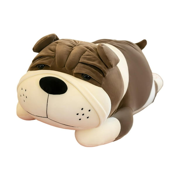 Almohada para perro perfke peluche divertido Shar Pei juguete de peluche para cachorro fiesta en cafetería Gris