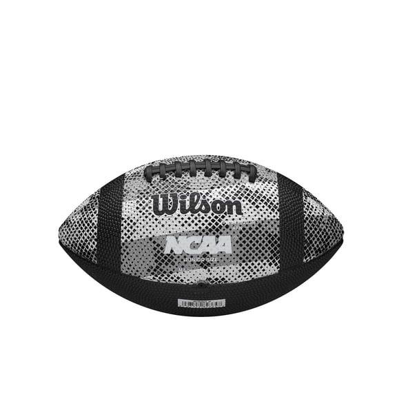 Wilson NCAA Statement Rubber Football - Black/Grey, Junior Size