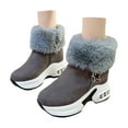 thumbnail image 3 of WEAIXIMIUNG Bottes Western pour Femmes Mode Hiver en Daim Bottines Chaudes Confortables avec Tempérament, 3 of 8