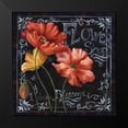 thumbnail image 2 of Tre Sorelle Studios 20x20 Black Modern Framed Museum Art Print Titled - Flowers in Bloom Chalkboard I, 2 of 5