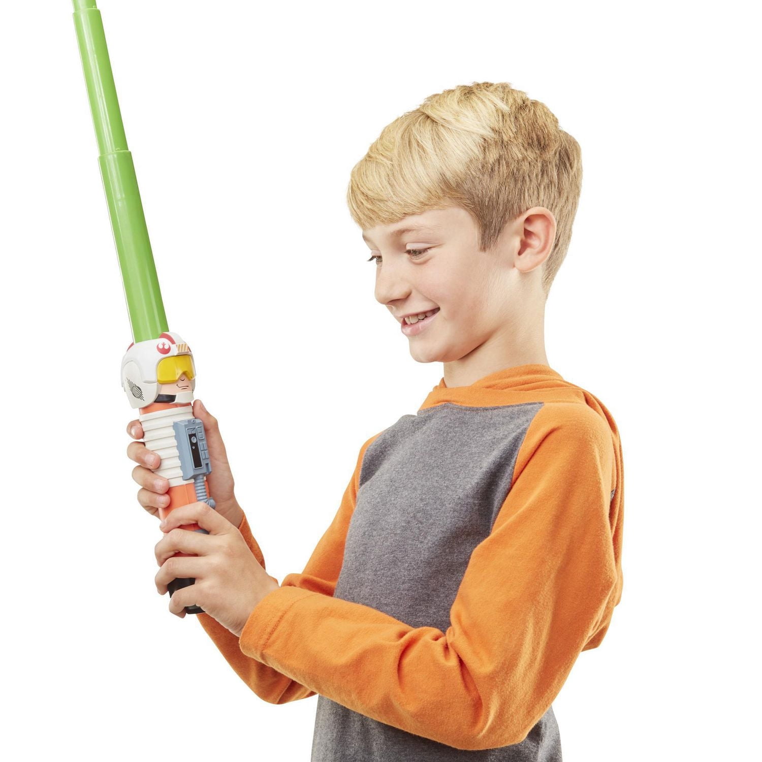 Star Wars Lightsabler Squad, Sabre laser Luke Skywalker à lame verte extensible, jouet de déguisement, pour enfants, à partir de 4 ans