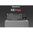 thumbnail image 2 of Keychron K8 Max Clavier mécanique sans fil RVB remplaçable à chaud interrupteur rouges disposition TKL noir K8M-J1, 2 of 9