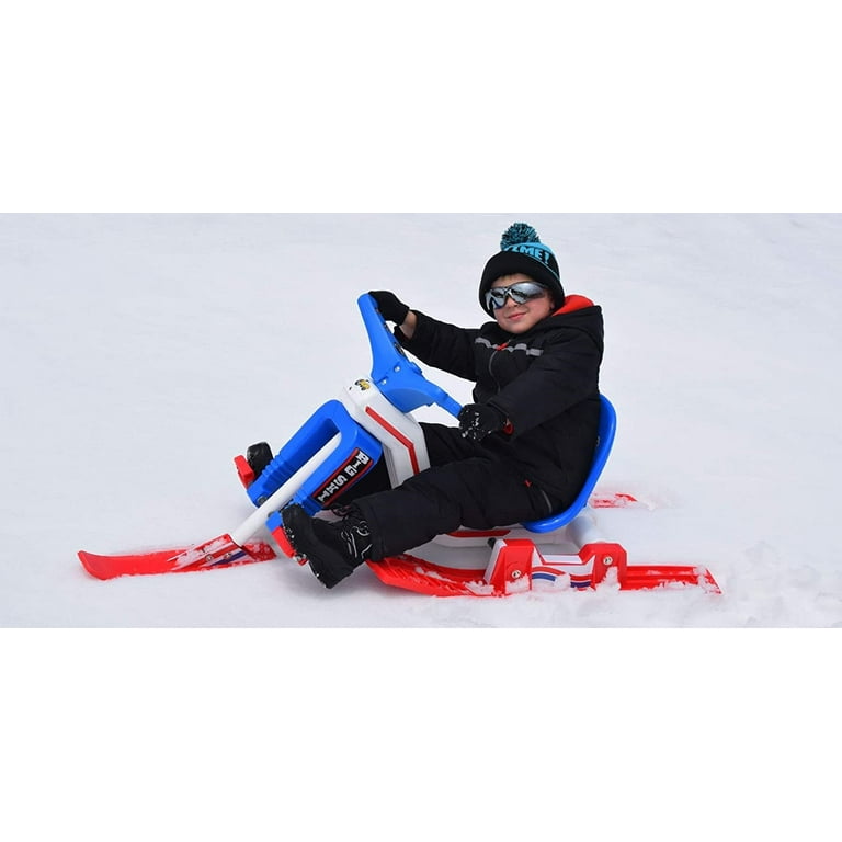The Original Big Wheel Big Ski Downhill Toboggan Snow Sled for Kids 3 8 Boys Girls Outdoor Toys Made in USA. Classic